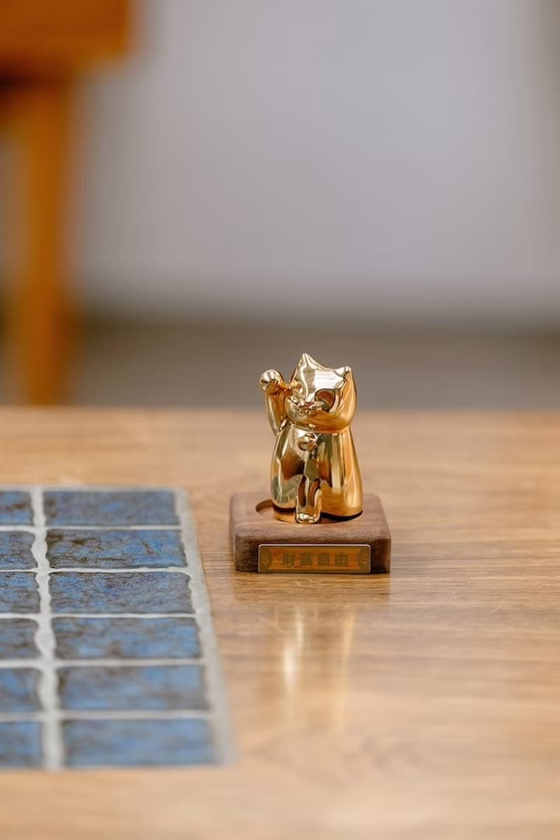 【單隻成貓組_金色 | 無香氛】招財貓 呼運貓 禮物 擺設 招財