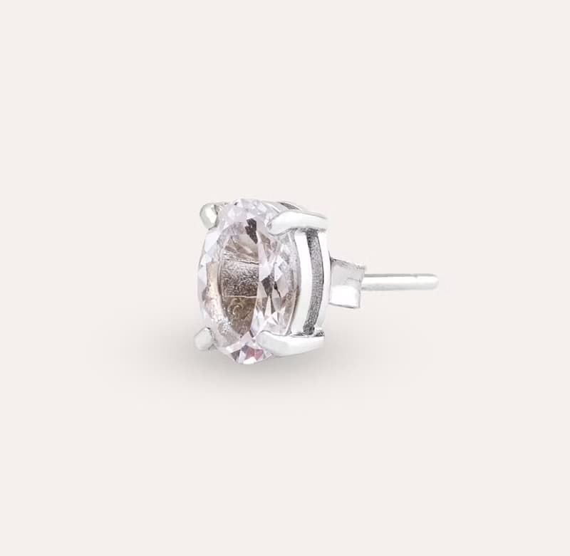 AND 摩根石 粉色 橢圓 5*7mm 耳環 經典系列 Oval E 天然寶石