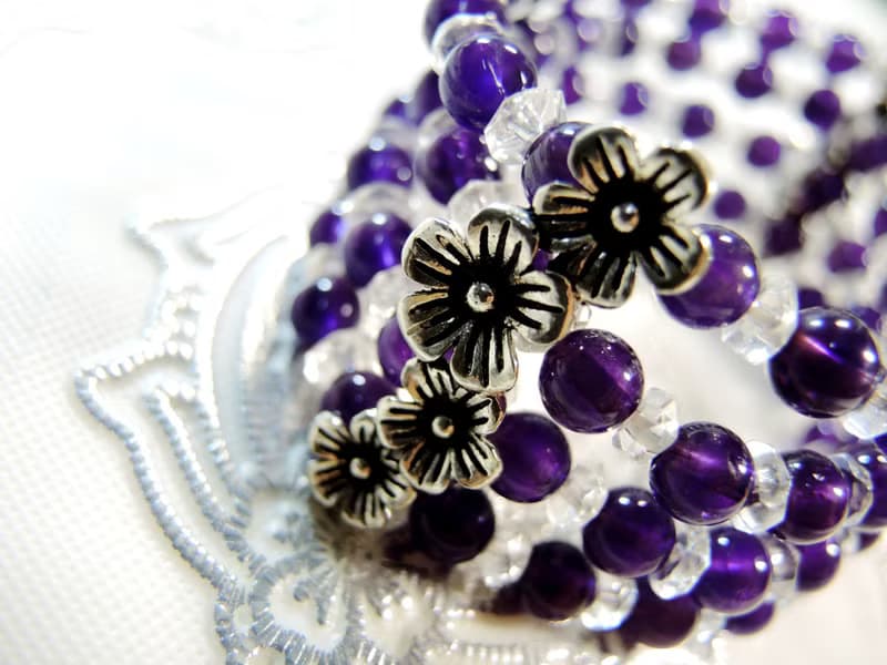 《Flower feast 花宴》瑰麗花境公主風紫水晶手鍊環