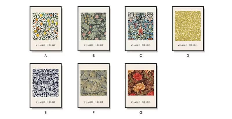 William Morris 印花_掛畫_藝術系列_台灣製造 兩個工作天快速出
