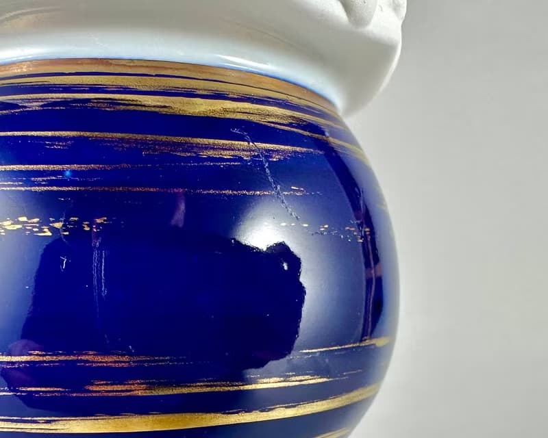 花瓶復古皇家瓷巴伐利亞 KPM 瓷花瓶復古 1950 年代