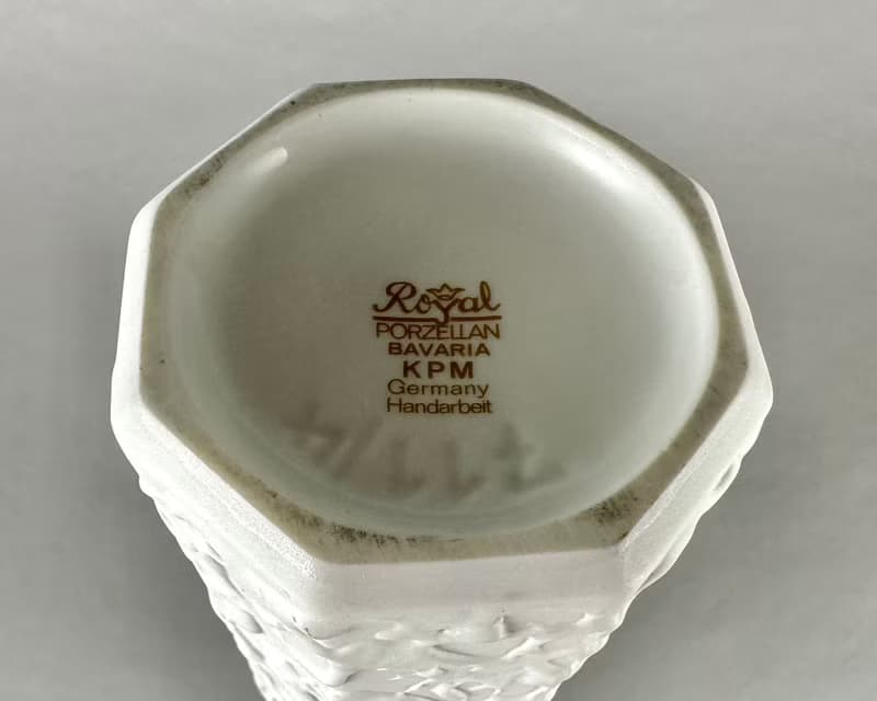 花瓶復古皇家瓷巴伐利亞 KPM 瓷花瓶復古 1950 年代