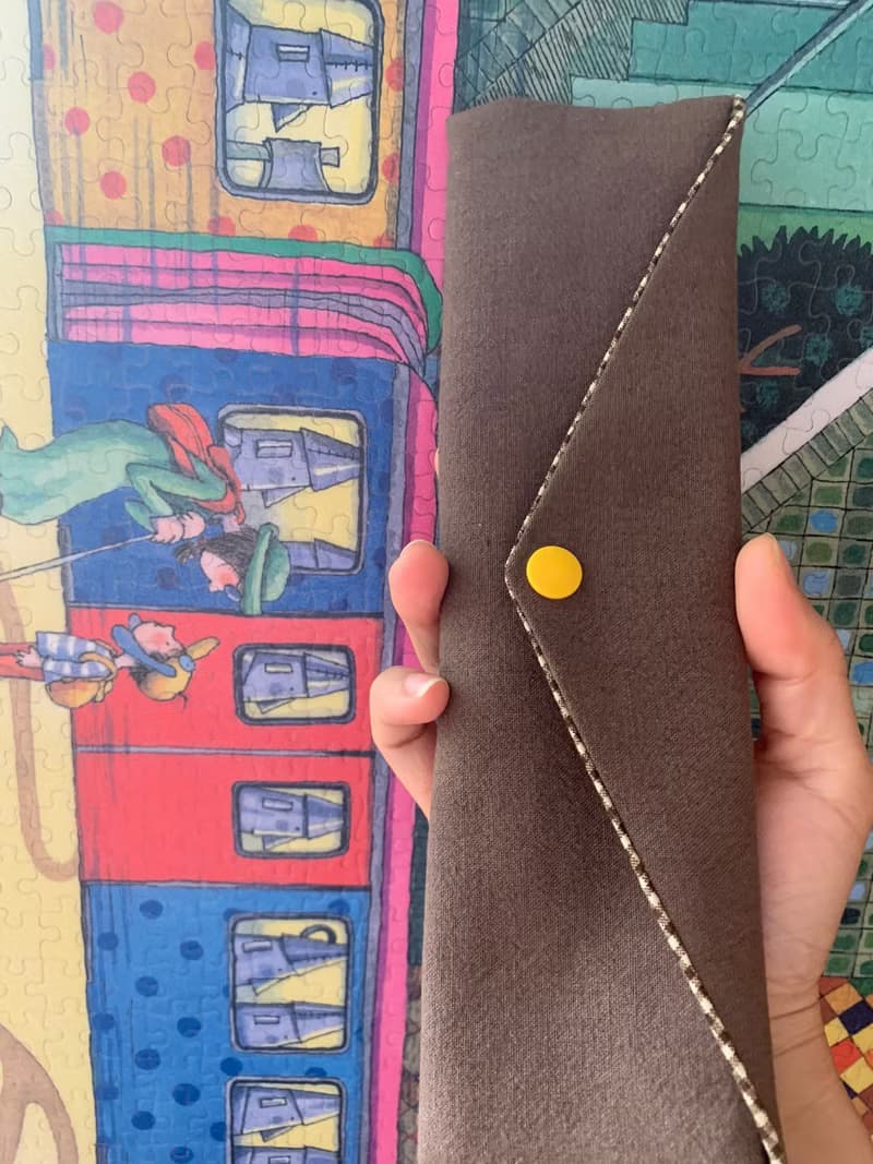 文青風環保筷袋 ~咖啡 收納包.環保筷袋.手作餐具袋