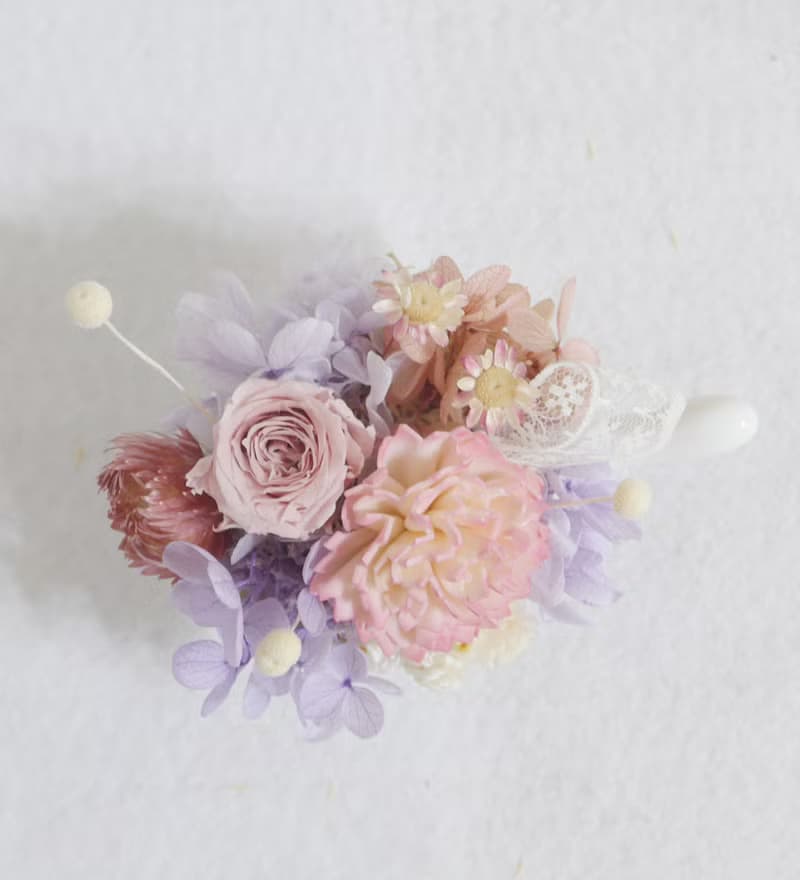 一起過生日莫蘭迪粉康乃馨 結婚捧花永生乾燥花情人節畢業花束七