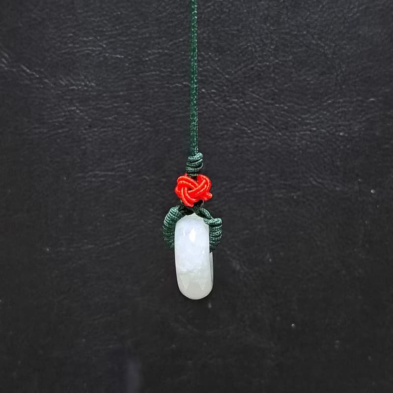 【願平安】冰種飄花翡翠平安扣項鍊 | 天然緬甸玉翡翠A貨 | 送禮