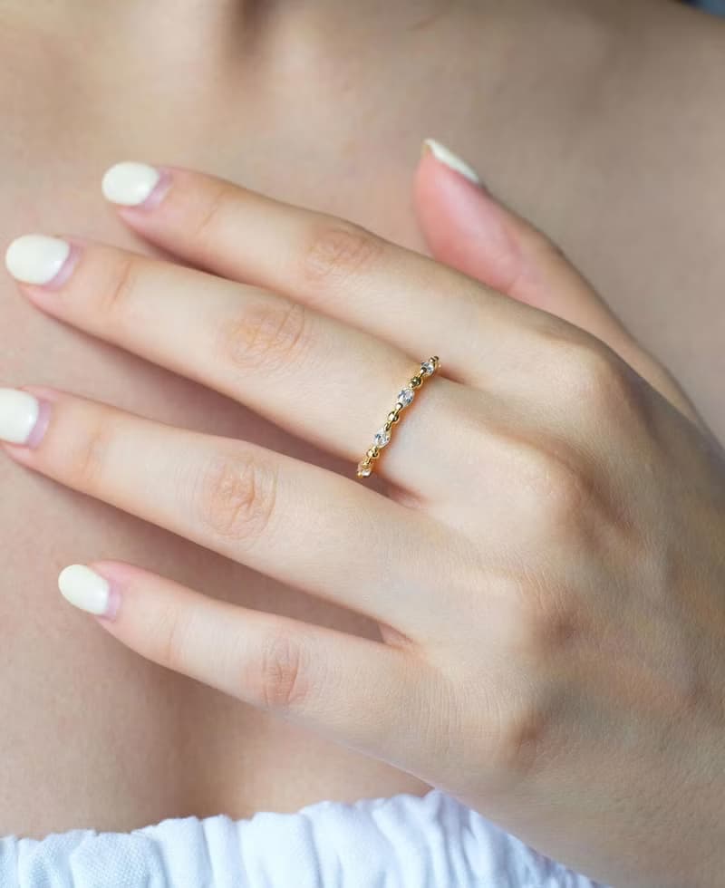 Meline 14K 鑲鑽戒指 | Sachelle Collective