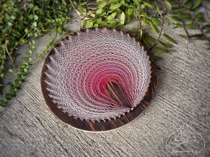 Stringart  藝術作品 -溫柔細膩之心