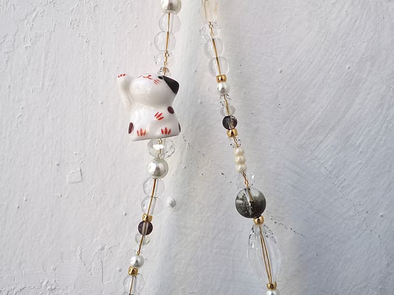 招手款胖墩墩  招財貓 事業運 綠幽靈 手機掛飾  附連接墊片