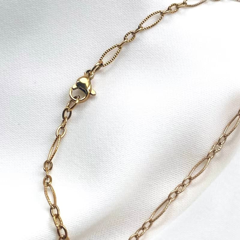 金属アレルギー対応　つけっぱなし OK  　クラシック　フィガロチェーン　ブレスレット　316L サージカルステンレス