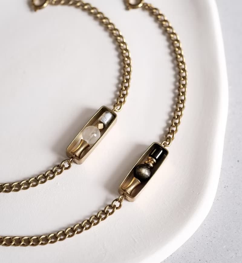 【手鍊】光陰流沙/黃銅/天然石