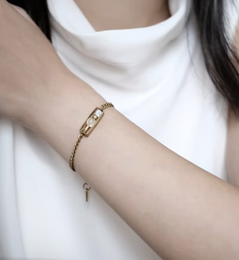 【手鍊】光陰流沙/黃銅/天然石