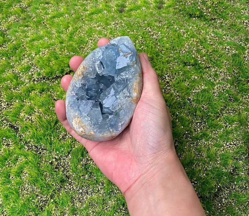 超美天然原礦深藍色天青鎮 天青石簇 藍水晶  療癒 淨化 開運
