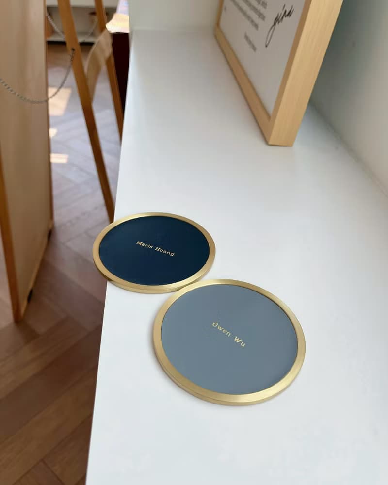 黃銅皮革杯墊－2入組 & 4入組