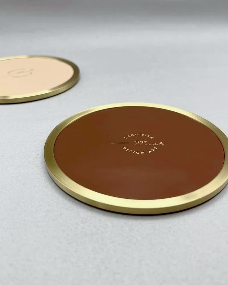 黃銅皮革杯墊－2入組 & 4入組