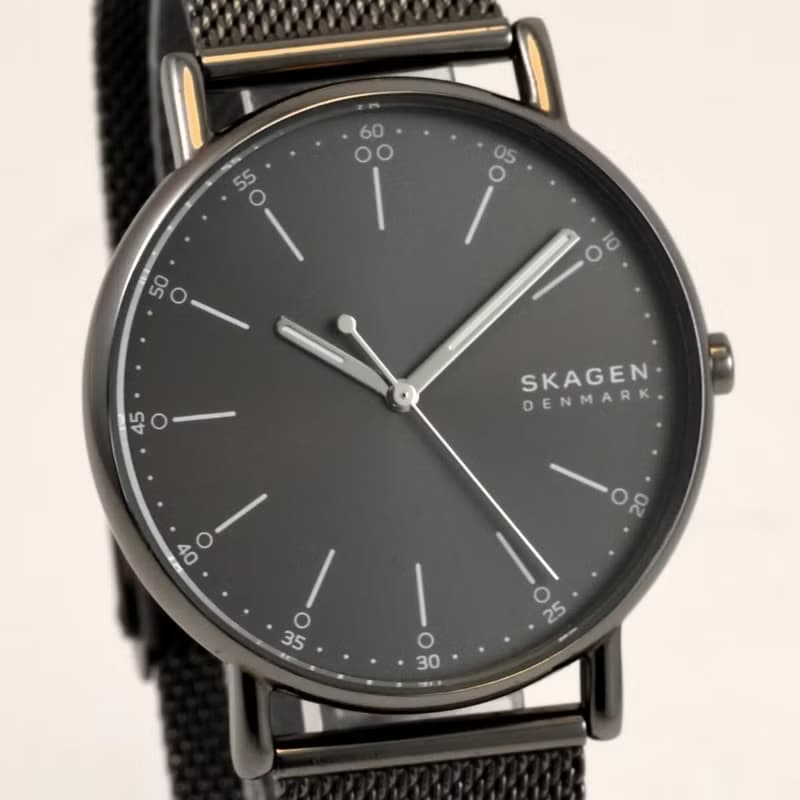 電池交換済 スカーゲン シグニチャー SKAGEN SIGNATUR 男性用腕時計 40mm Quartz SKW6577 デンマークデザイン 手錶