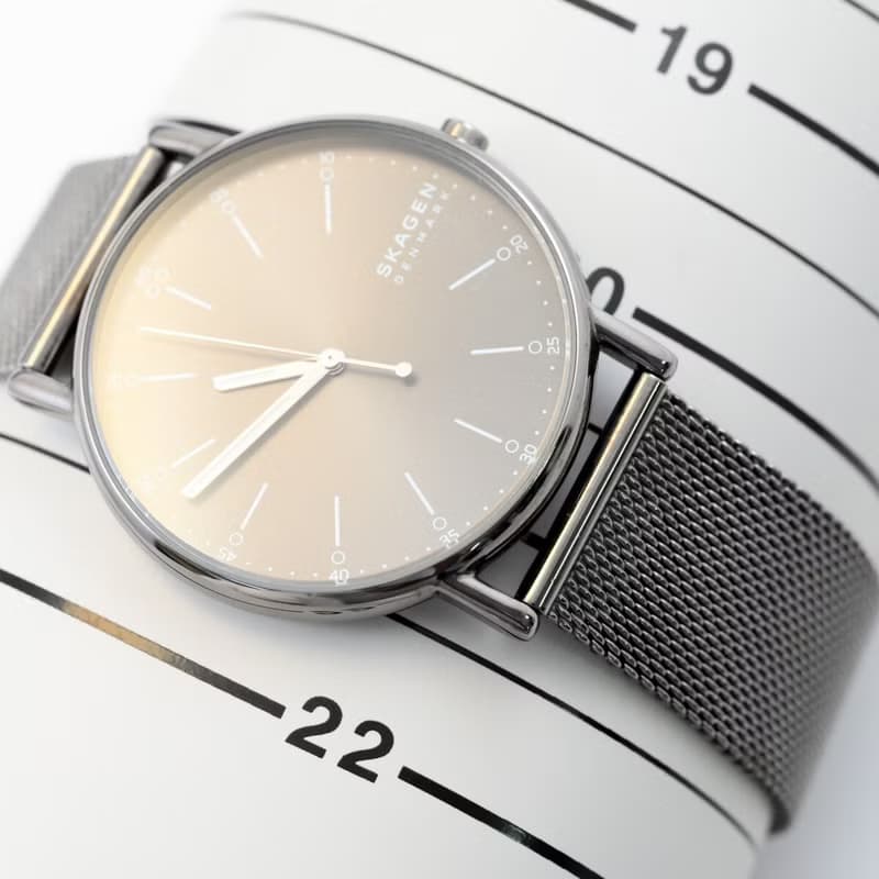 電池交換済 スカーゲン シグニチャー SKAGEN SIGNATUR 男性用腕時計 40mm Quartz SKW6577 デンマークデザイン 手錶