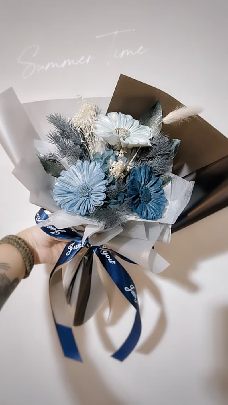 向日葵太陽花畢業花束感恩教師花束 擴香花索拉花永生花乾燥花