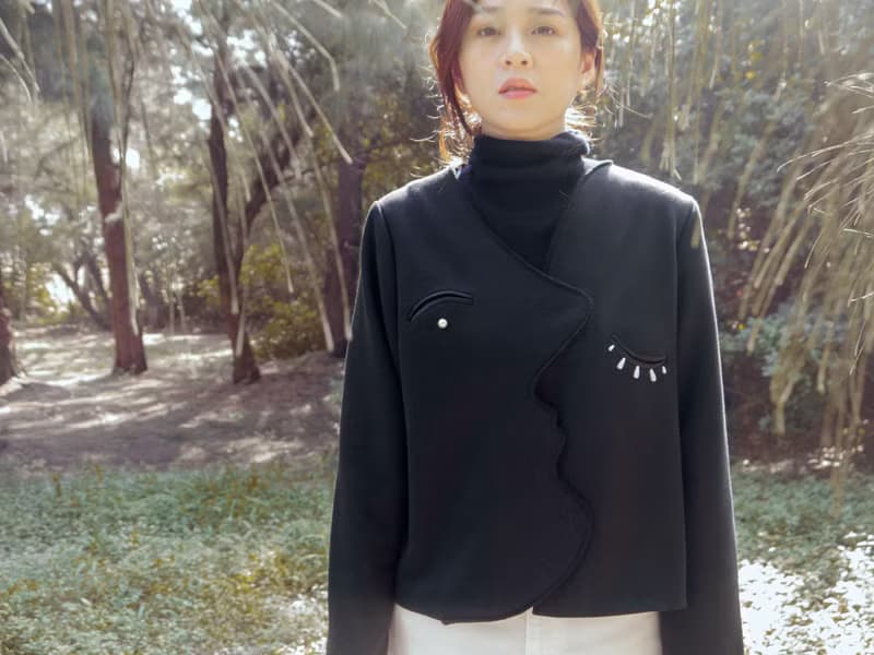 Therese 開襟棉質黑色小外套
