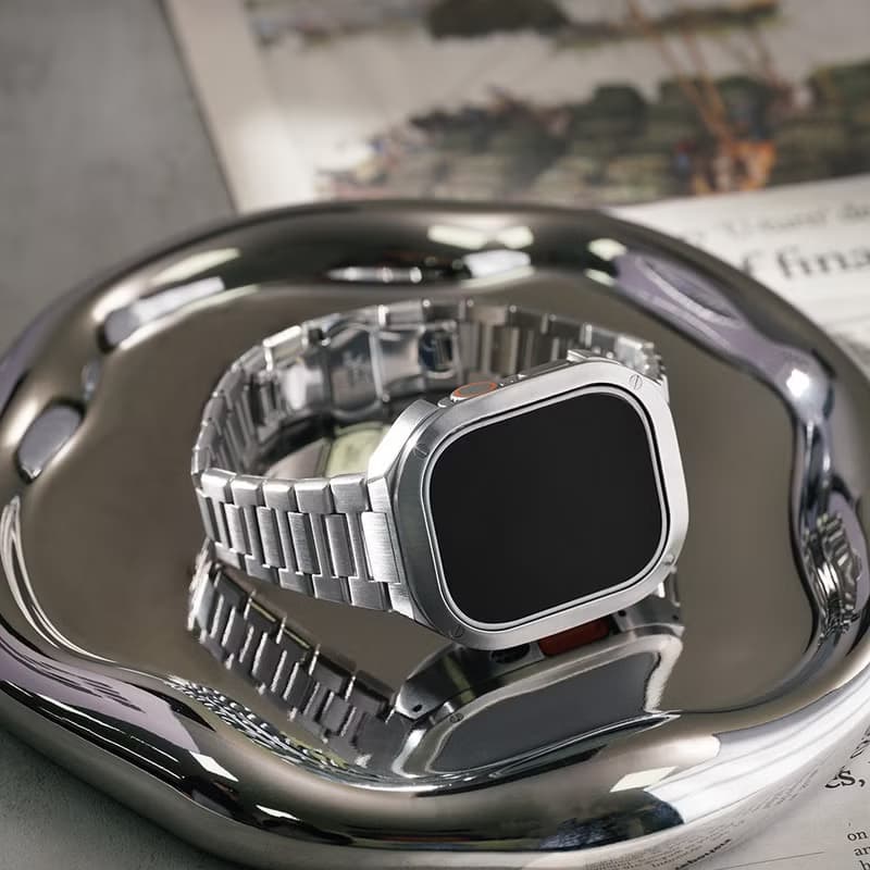 Apple watch - 高質感不鏽帶套組 - 黑 蘋果錶帶