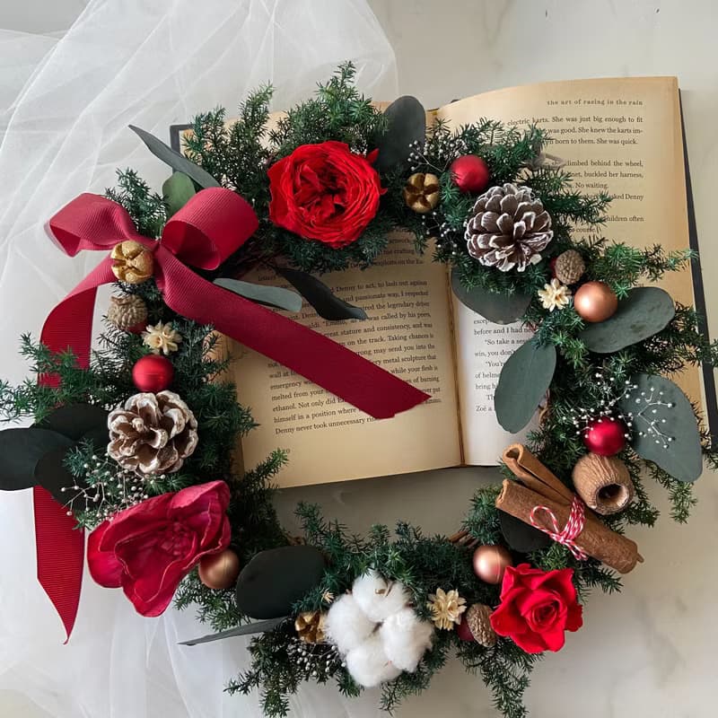 永生雪松 聖誕花圈