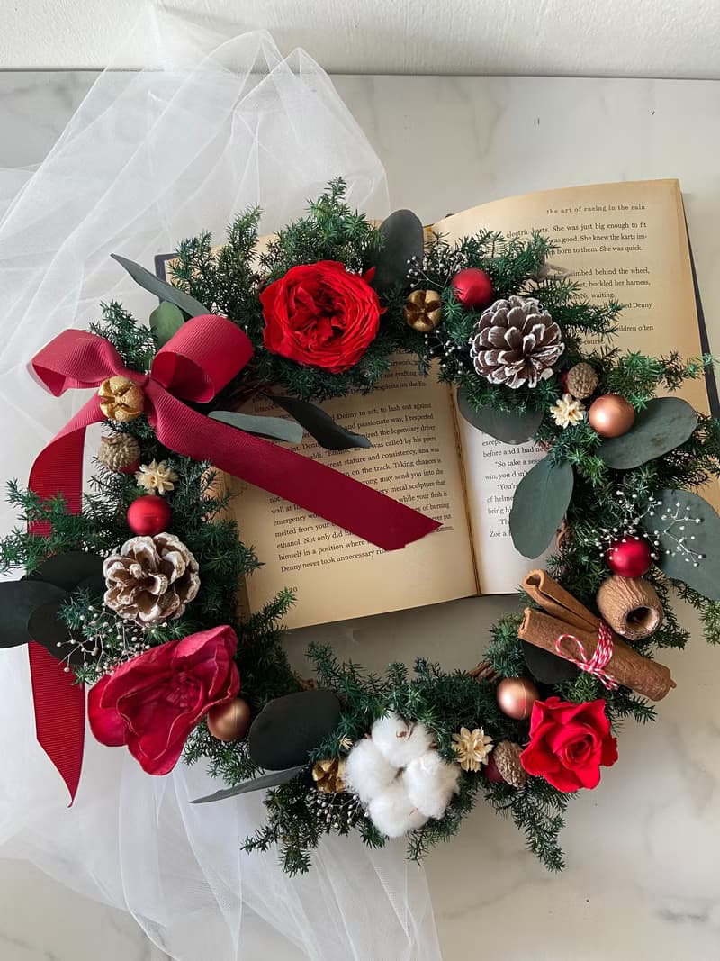 永生雪松 聖誕花圈