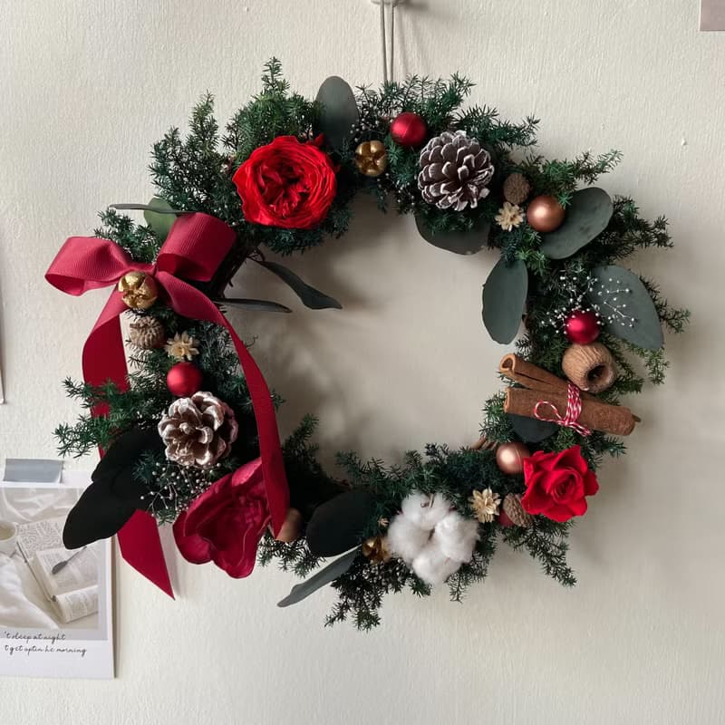 永生雪松 聖誕花圈