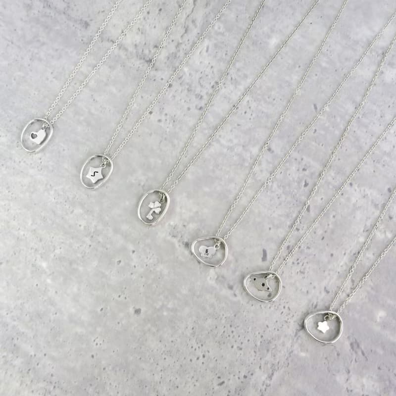 刻字訂製 自然系 石 Stone+刻字吊飾 925純銀項鍊