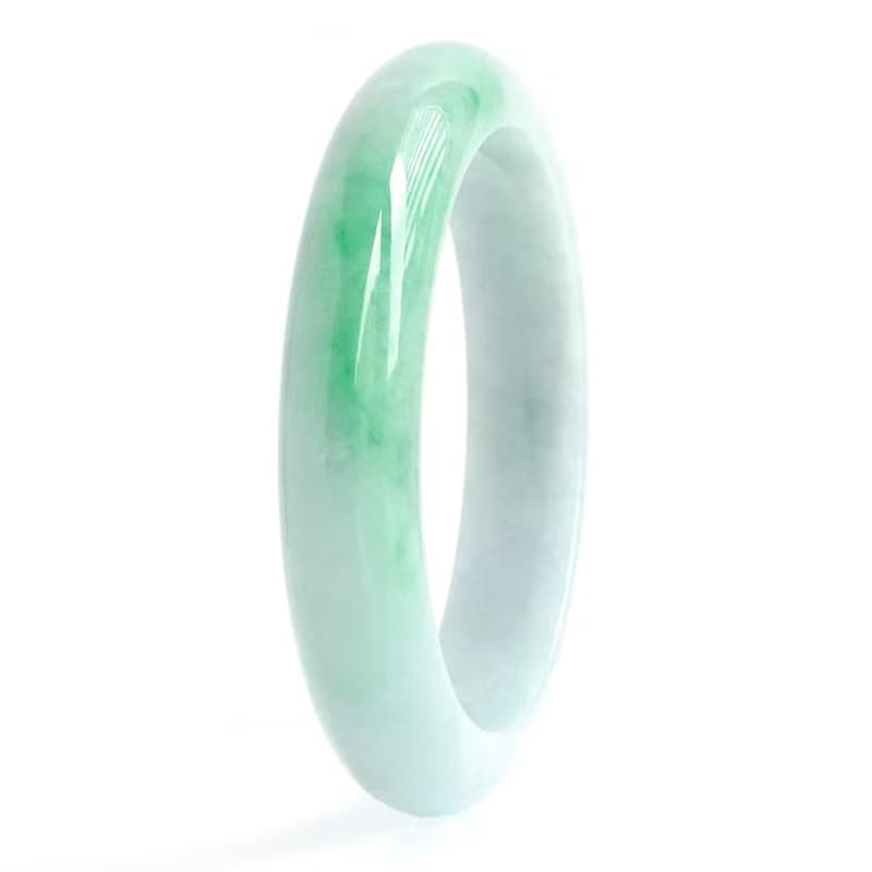 【正佳珠寶】翡翠 春帶彩飄陽綠手鐲 17.5圍 內徑54.8mm