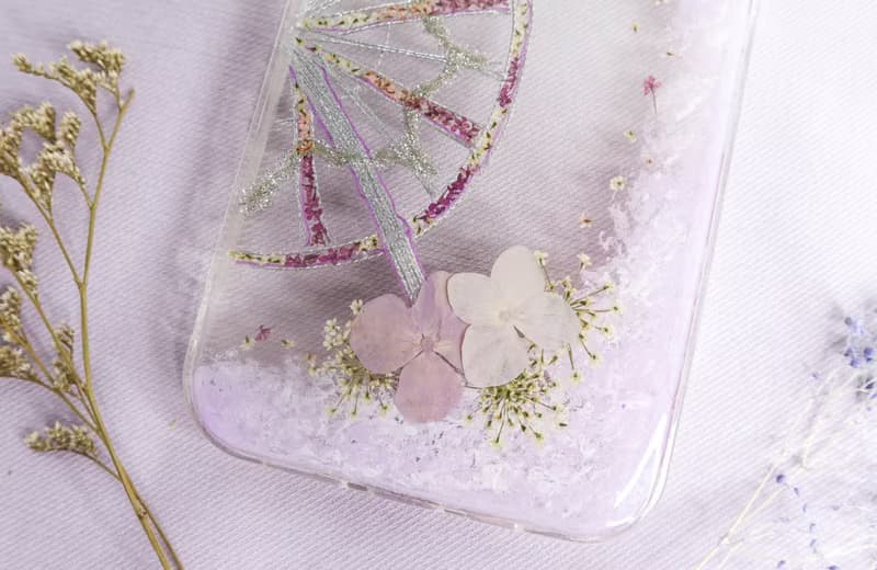 押花摩天輪閨蜜/情侶手機殼 | 紫色
