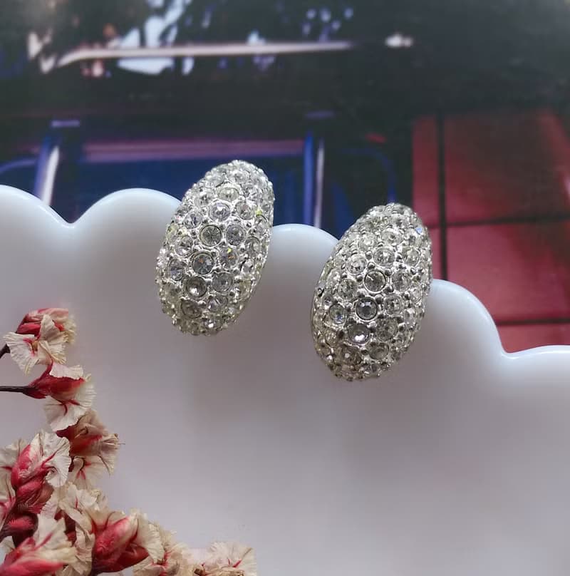 Vintage Jewelry 西洋古董飾品 ROMAN 經典 彎曲C 針式耳環