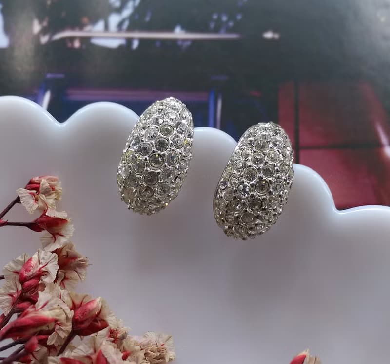 Vintage Jewelry 西洋古董飾品 ROMAN 經典 彎曲C 針式耳環