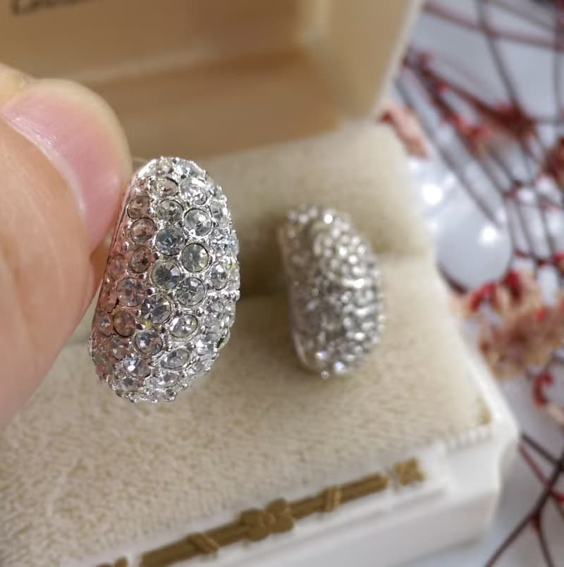Vintage Jewelry 西洋古董飾品 ROMAN 經典 彎曲C 針式耳環