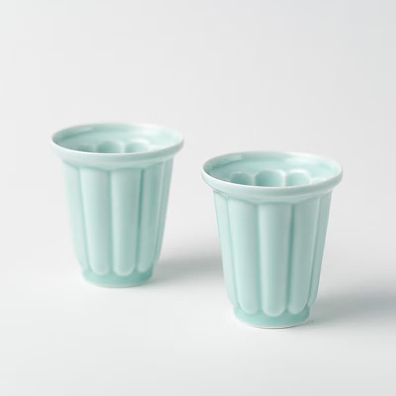 青瓷 - 免丟陶瓷收藏版 - 梅花對杯 | 母親節禮物