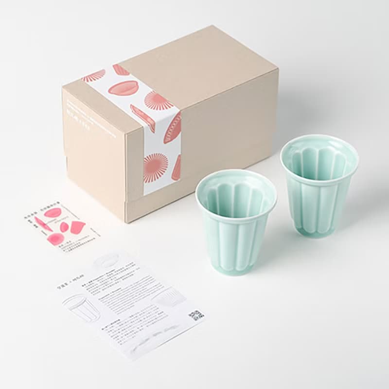 青瓷 - 免丟陶瓷收藏版 - 梅花對杯 | 母親節禮物