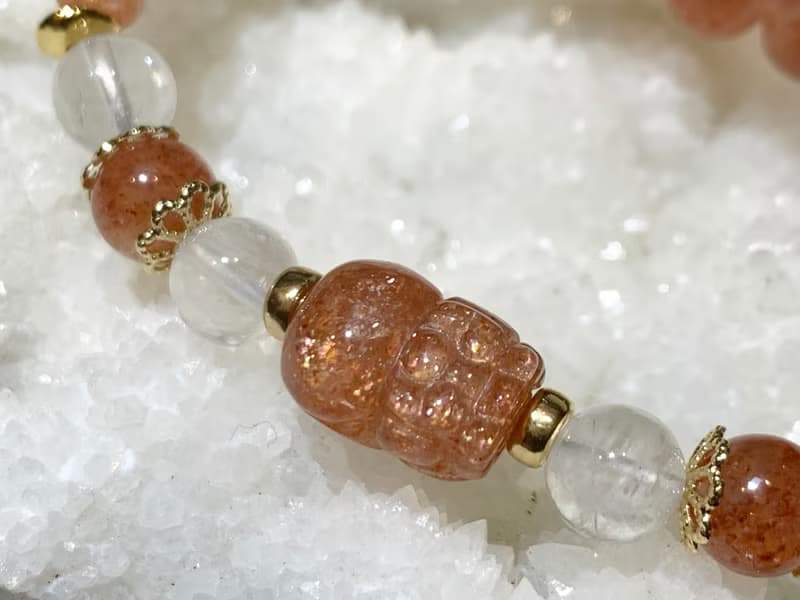 快速出貨 天然月光石手鍊 金太陽貔貅手鍊 14kgf手鍊