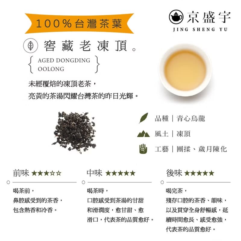 京盛宇【茶葉】窖藏老凍頂75g-經典鐵罐