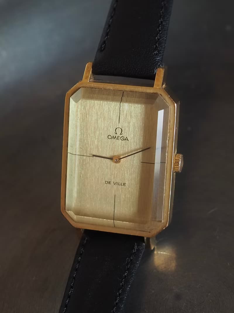 OMEGA オメガ DE VILLE エメラルド ウォッチ 腕時計 ゴールド ブラック ユニセックス ヴィンテージ