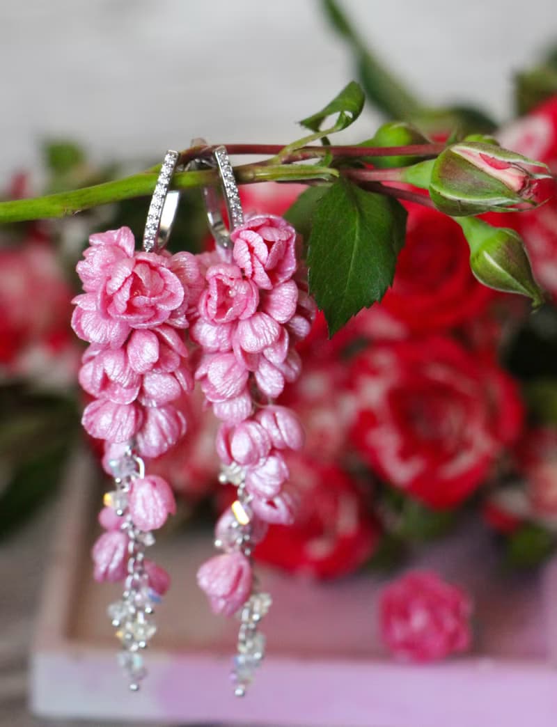 Pink Earrings Fancy Earrings