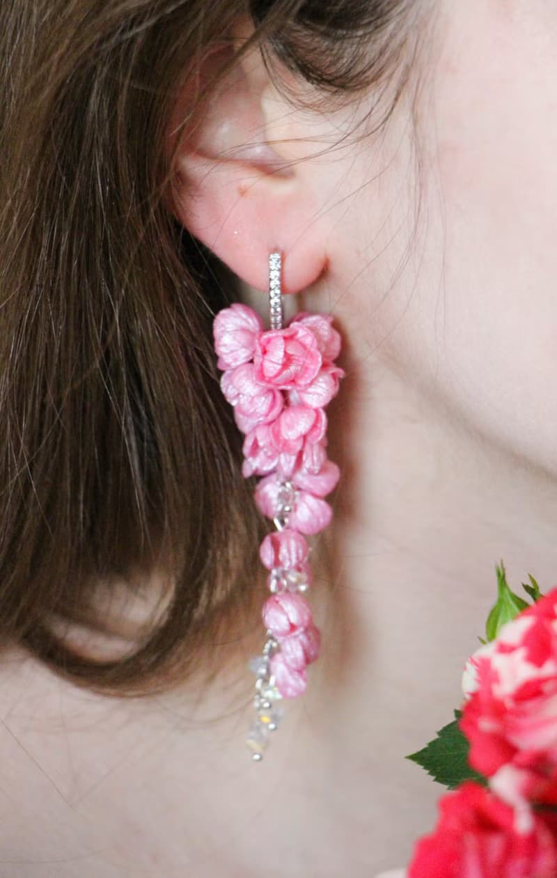 Pink Earrings Fancy Earrings