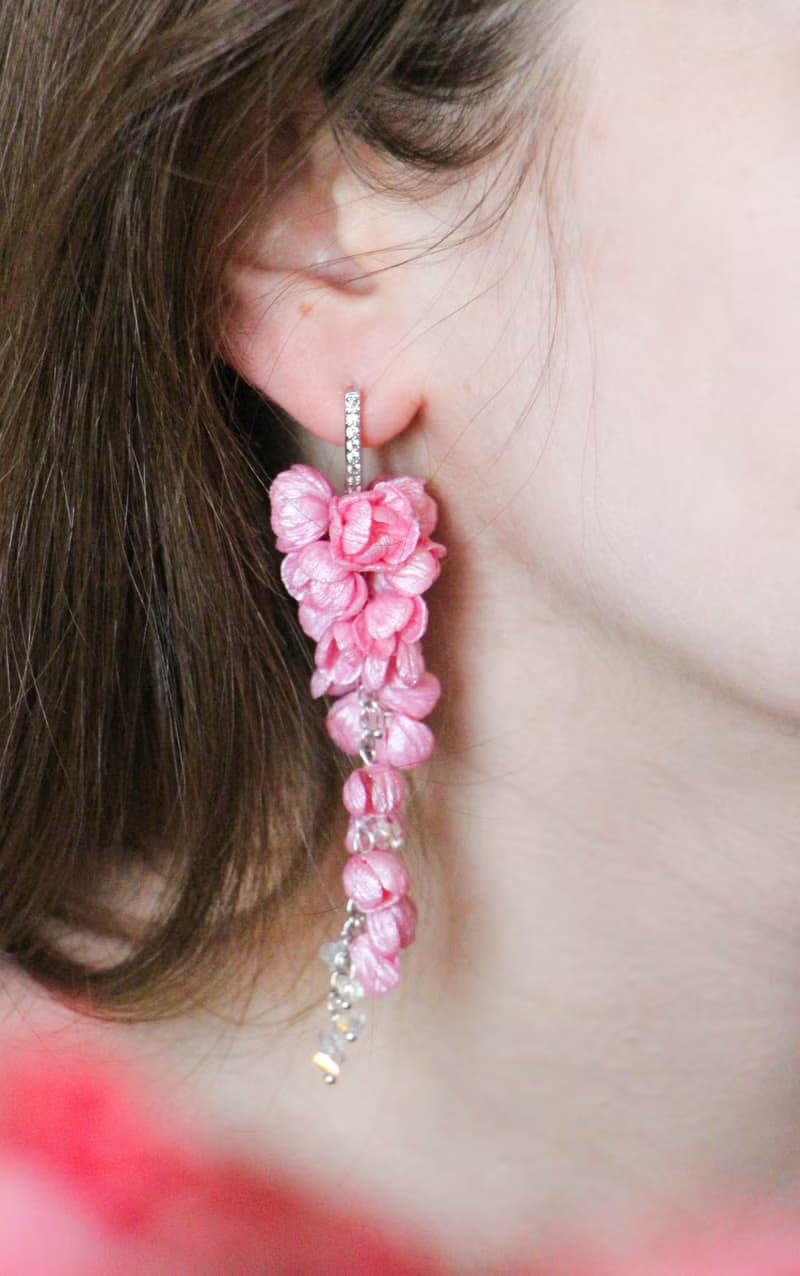 Pink Earrings Fancy Earrings
