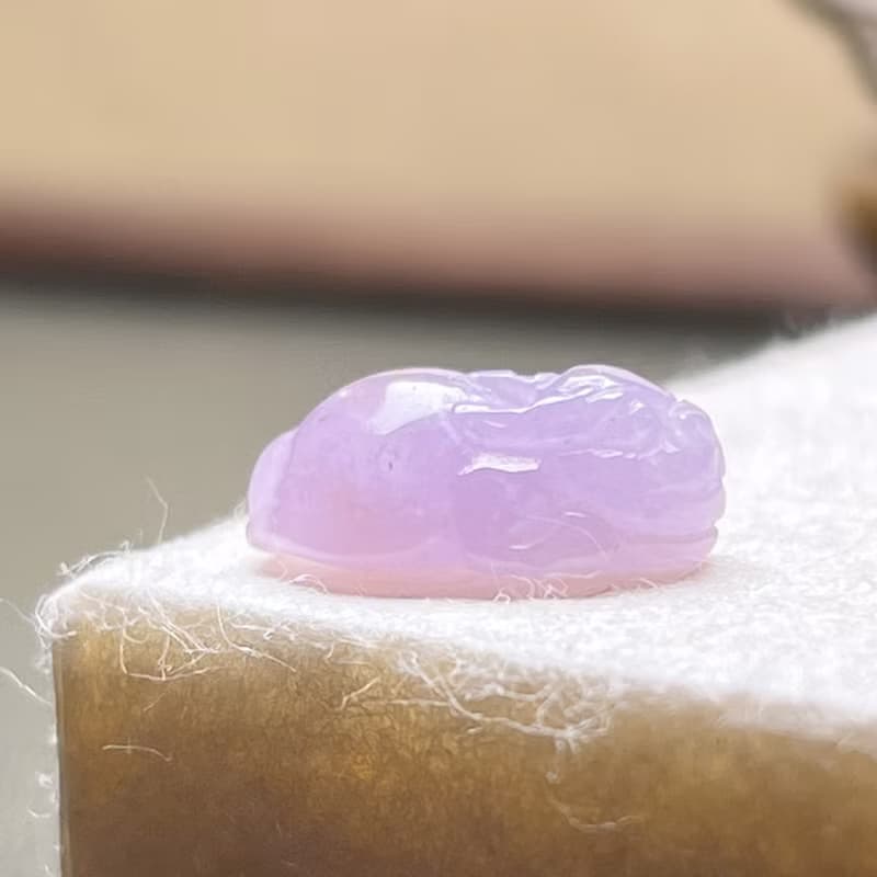 【招財神獸】冰種紫羅蘭翡翠三腳蟾蜍|戒面|天然緬甸玉翡翠|送禮
