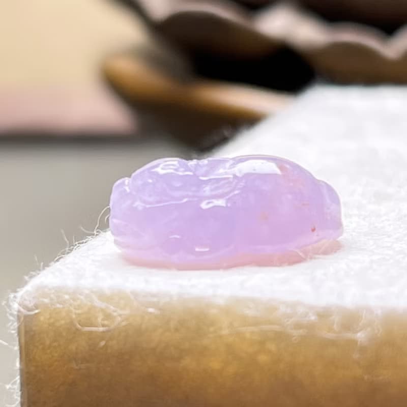 【招財神獸】冰種紫羅蘭翡翠三腳蟾蜍|戒面|天然緬甸玉翡翠|送禮