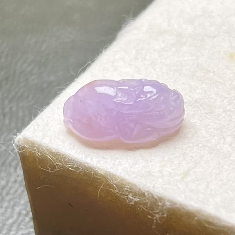 【招財神獸】冰種紫羅蘭翡翠三腳蟾蜍|戒面|天然緬甸玉翡翠|送禮