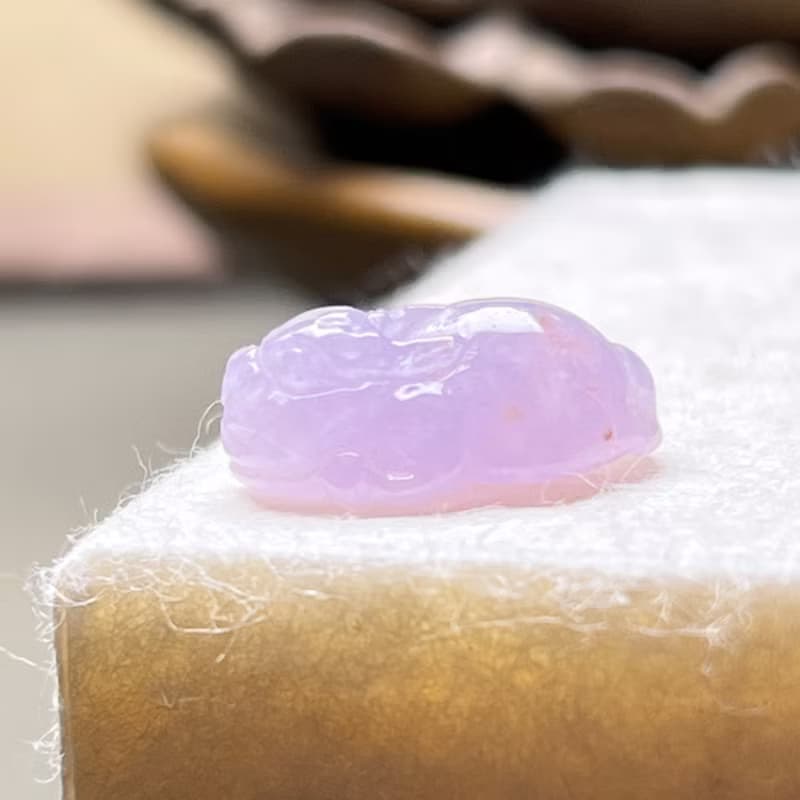 【招財神獸】冰種紫羅蘭翡翠三腳蟾蜍|戒面|天然緬甸玉翡翠|送禮