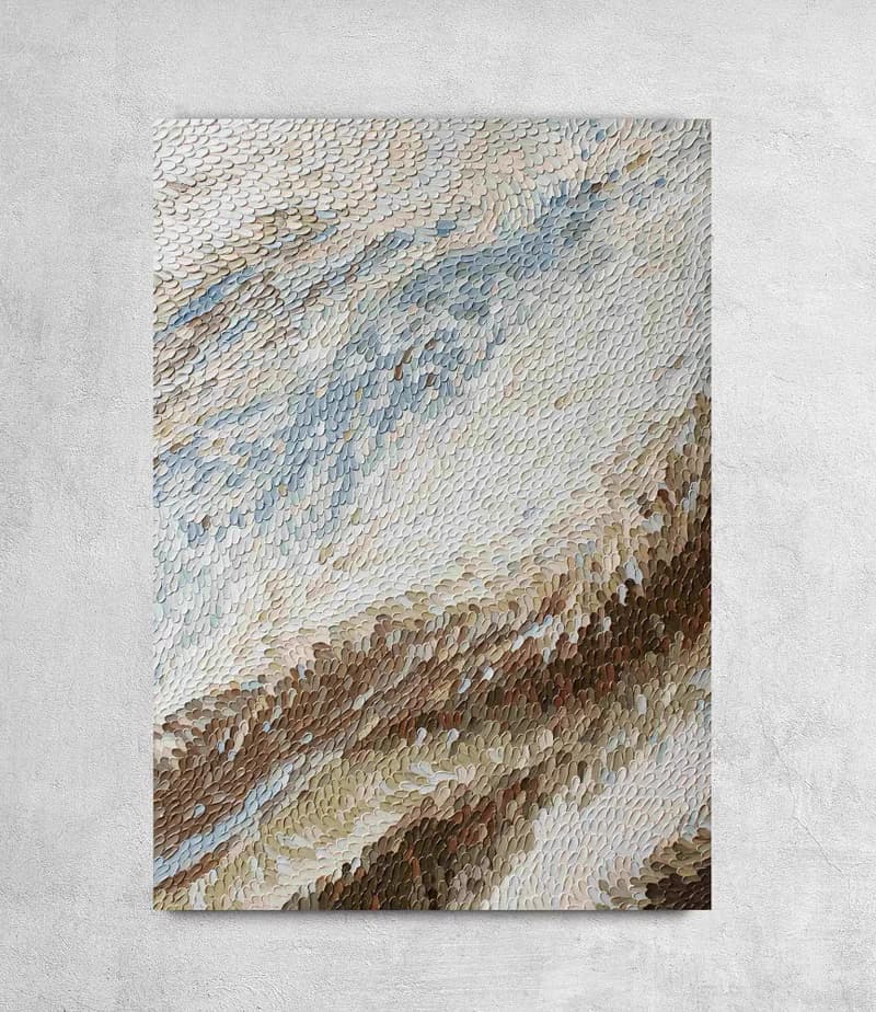 Textured blue brown wall art | Textured brown blue painting | Fluency