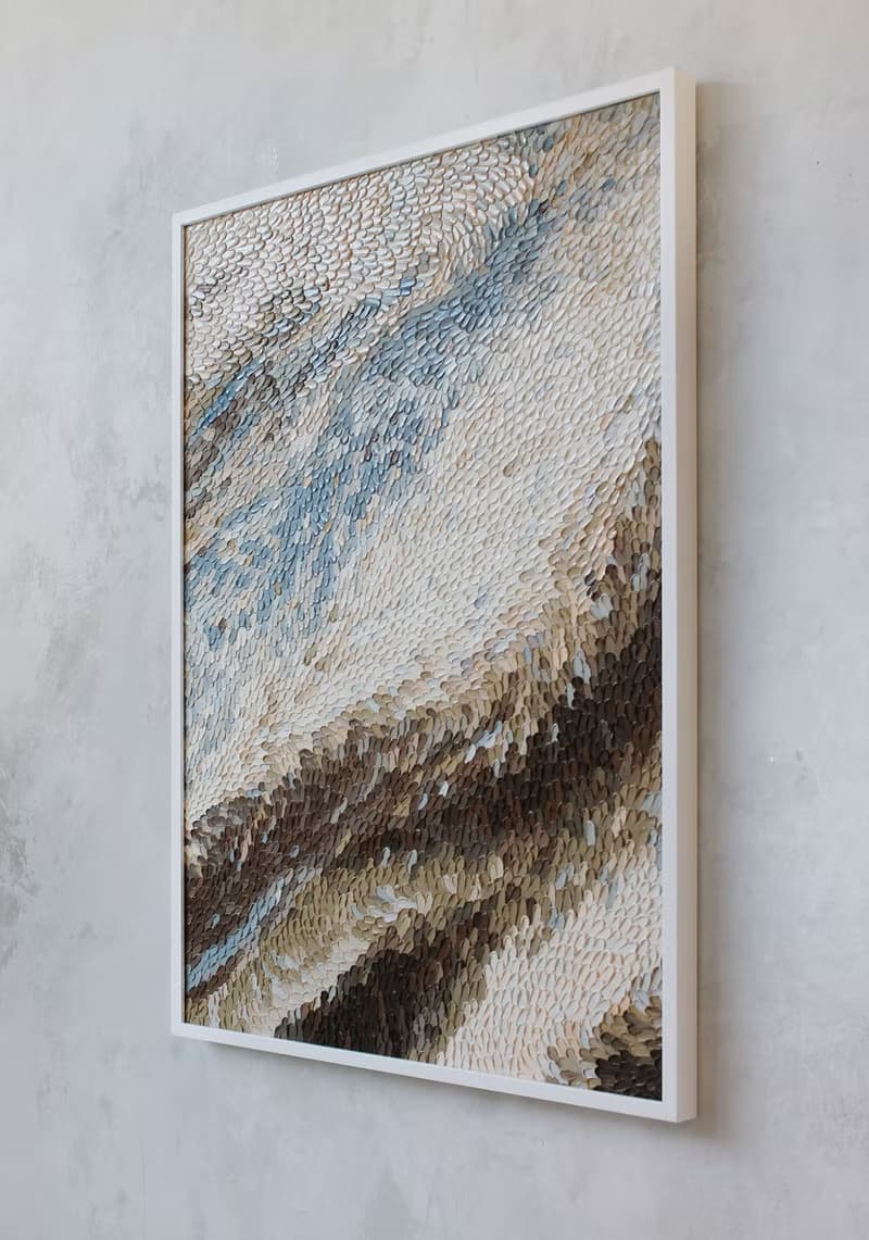 Textured blue brown wall art | Textured brown blue painting | Fluency