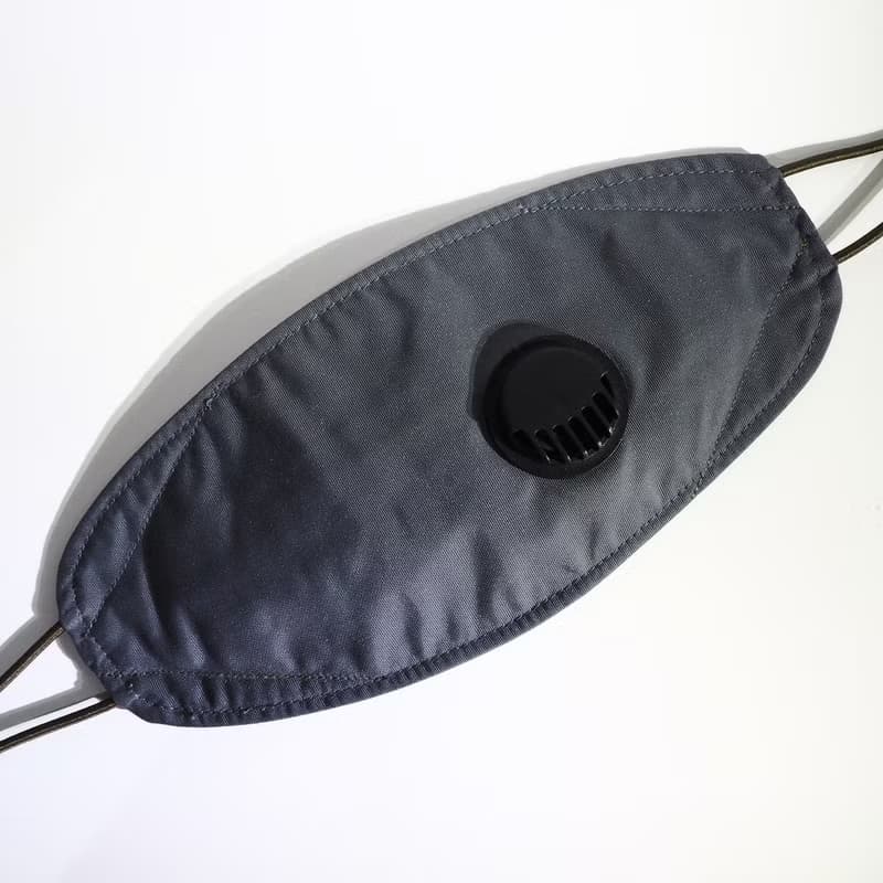 升級版 UN-3L-G AIRMASK 灰色 | 防水可替換濾材純棉立體布口罩套