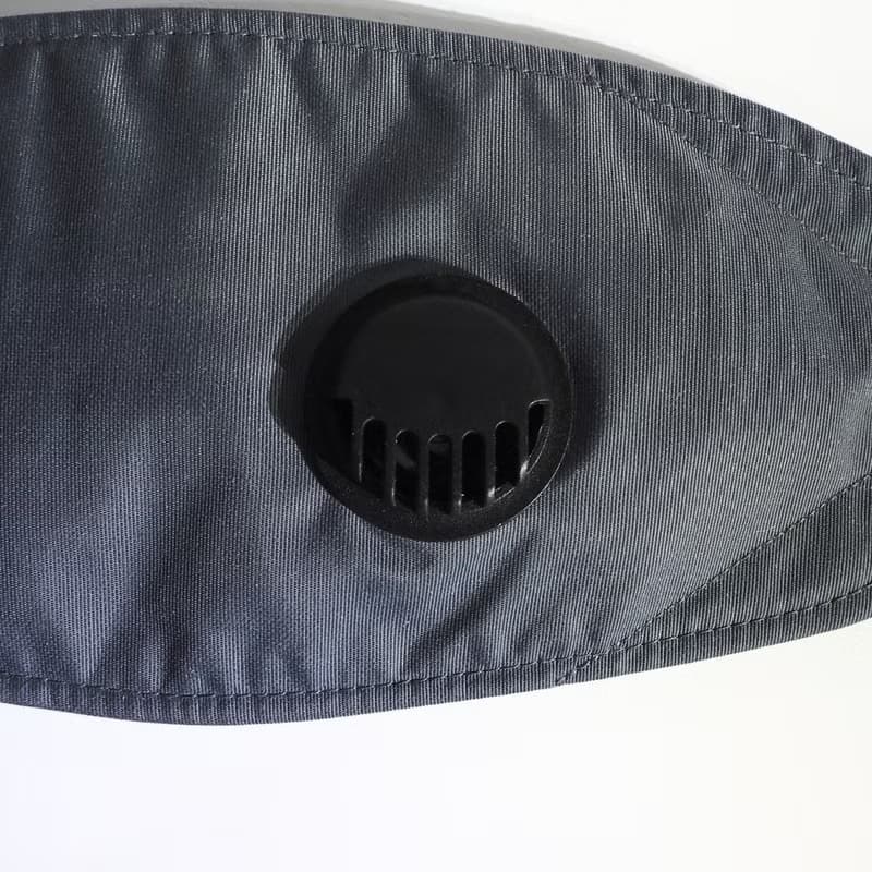 升級版 UN-3L-G AIRMASK 灰色 | 防水可替換濾材純棉立體布口罩套