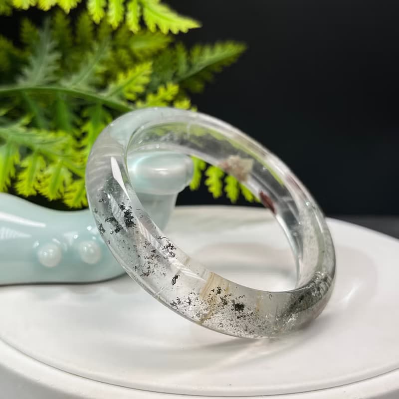 高品質 四季幽靈水晶手鐲 57MM 晶體冰透天眼 異象石英 招財富足