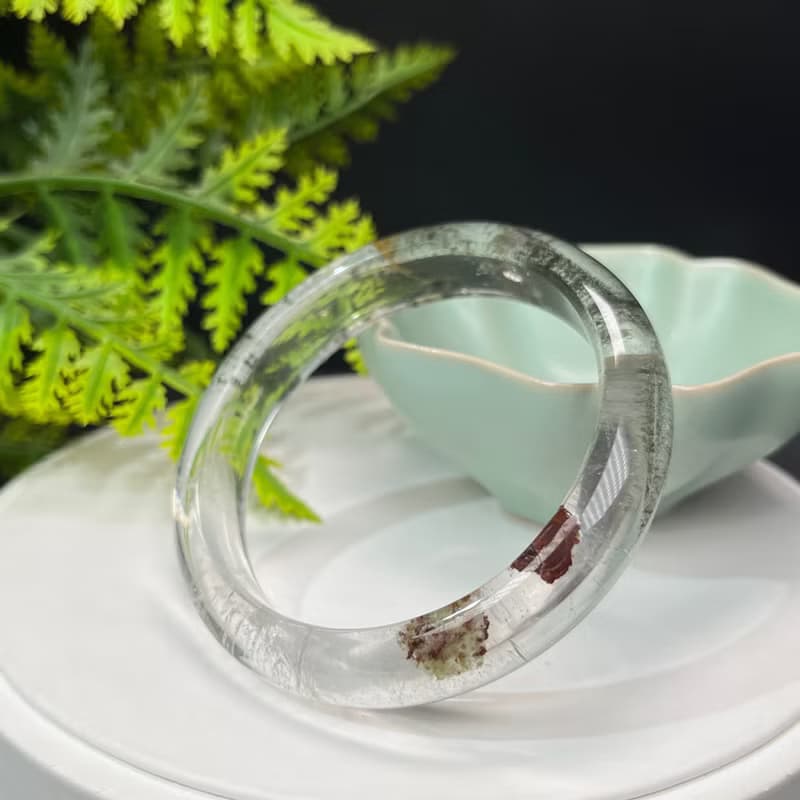 高品質 四季幽靈水晶手鐲 57MM 晶體冰透天眼 異象石英 招財富足